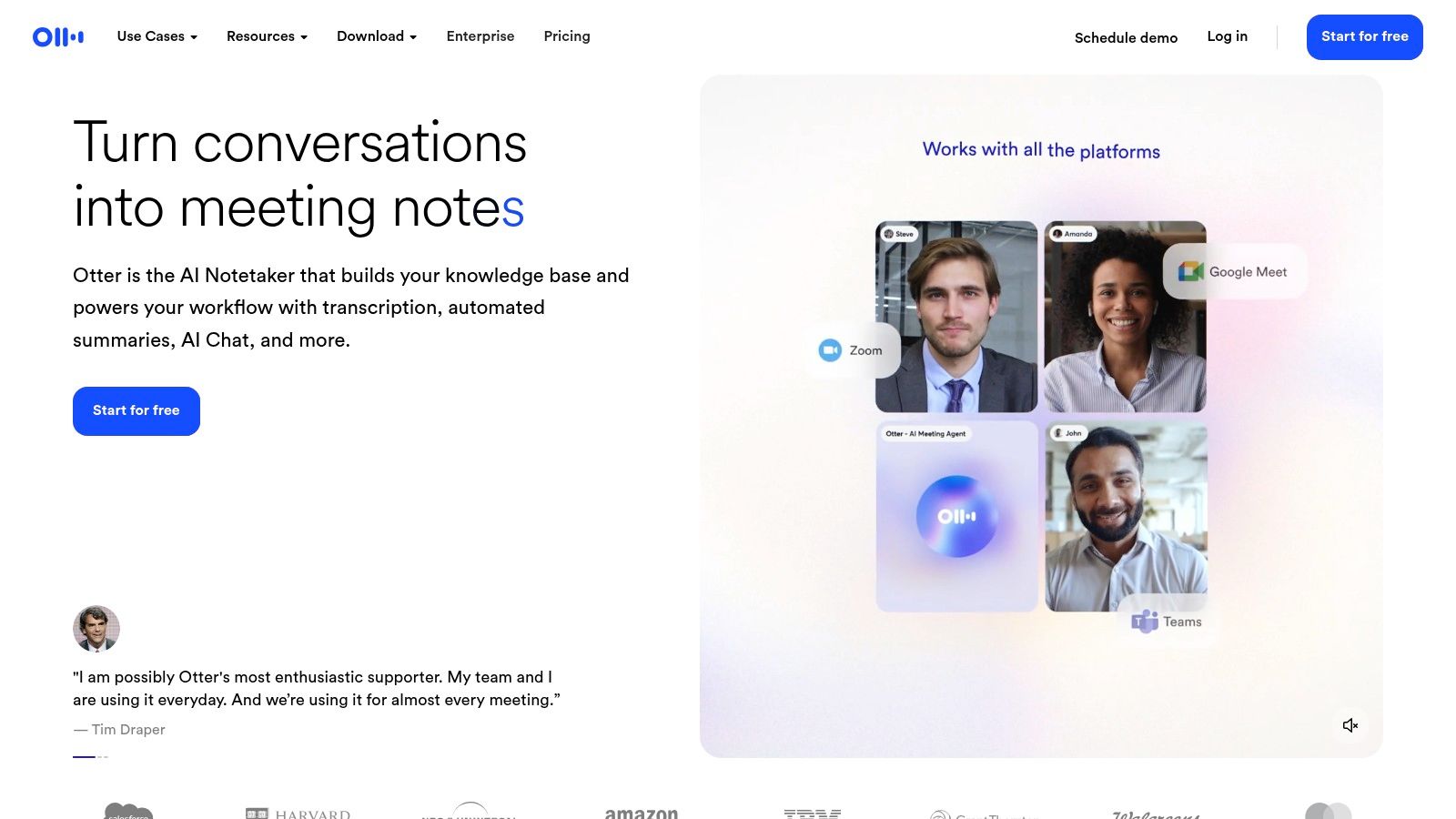 An AI meeting assistant producing live notes during an online call